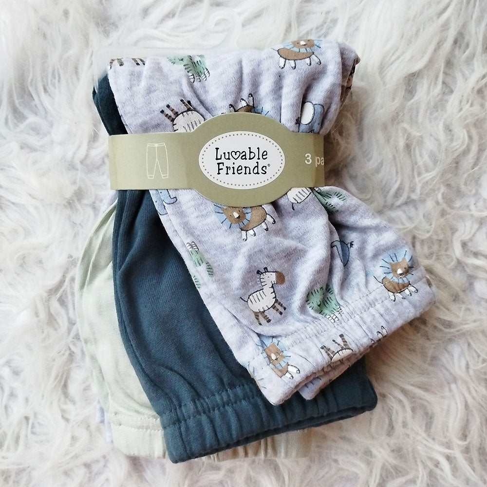 Imported Set of 3 Pcs Babies Pants Cotton Stuff for 0-9 Months