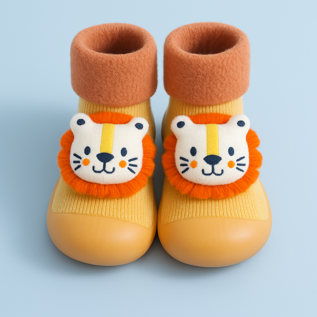 Baby Winter Soft Sole Non-Slip Socks Shoes | Warm Cartoon Character Shoes for Toddlers 0–3 Year