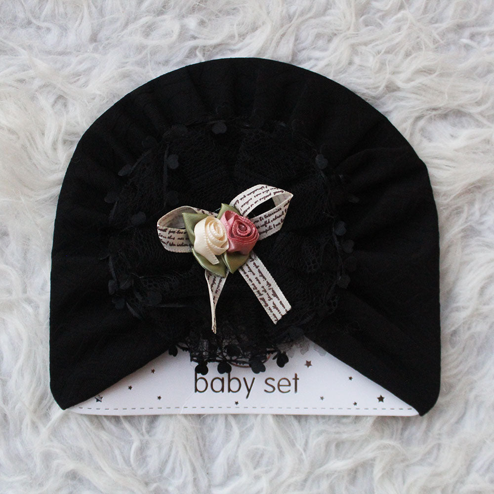 Imported 1 Pc Baby Kids Baby Summer Turban Cap Mix Colored Flower Hearts 3D Children Hat for 0-2 Years