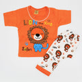Baby 3D Lion Half Sleeves Dress with Shorts for 4-12 Months