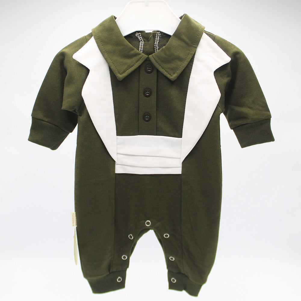 Baby Gentleman Coat Style Full Sleeve Romper Luxury Formal Fashion for 0-12 Months