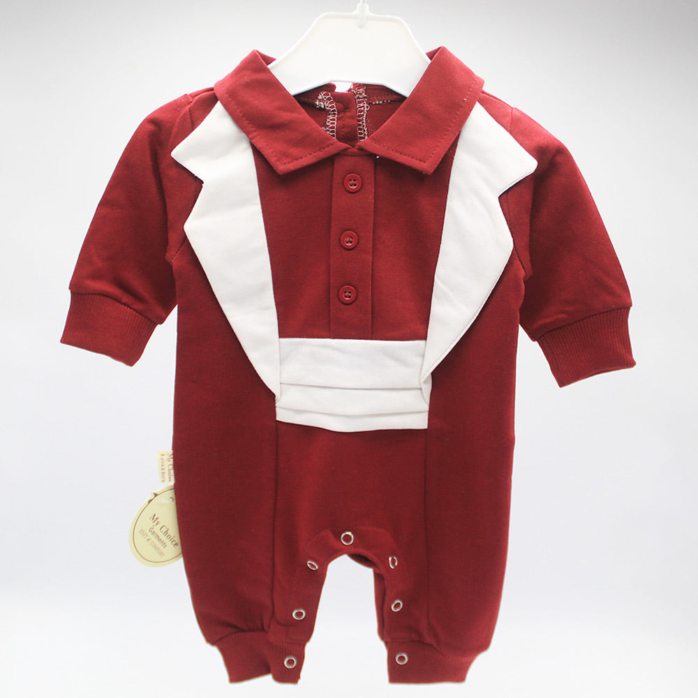 Baby Gentleman Coat Style Full Sleeve Romper Luxury Formal Fashion for 0-12 Months