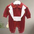 Baby Gentleman Coat Style Full Sleeve Romper Luxury Formal Fashion for 0-12 Months