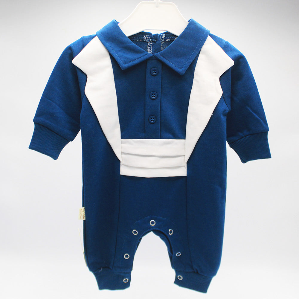 Baby Gentleman Coat Style Full Sleeve Romper Luxury Formal Fashion for 0-12 Months