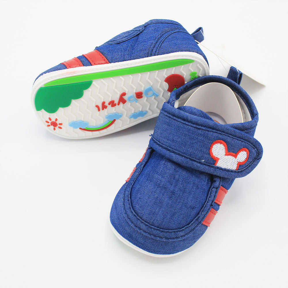 Imported Baby Kids Mickey Shoes with Velcro Fastening Strap for Boys Girls 0 - 18 Months