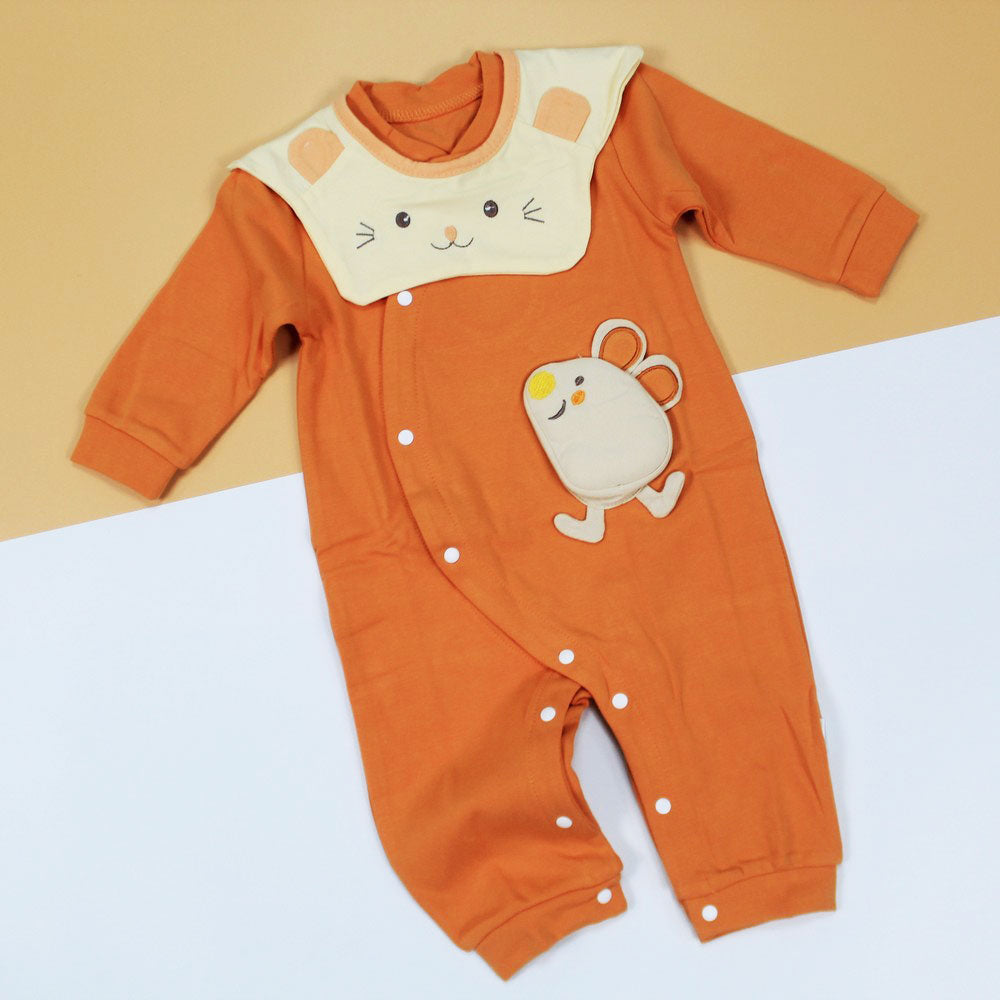 Imported Rust Red Running Mice Fashionable New Style Romper for 4months – 2years
