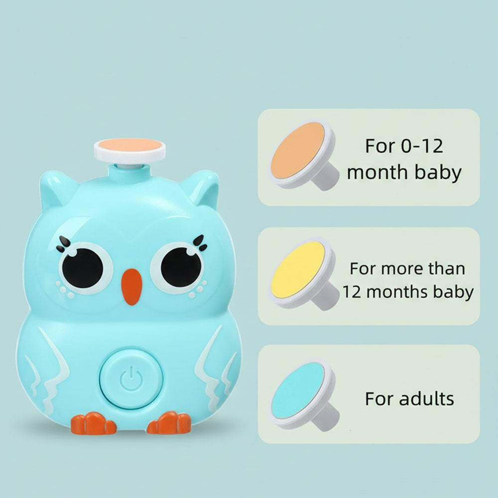 Baby Electric Nail Trimmer 3-in-1 Manicure Set | Safe Nail Clippers for Newborn, Baby & Adults