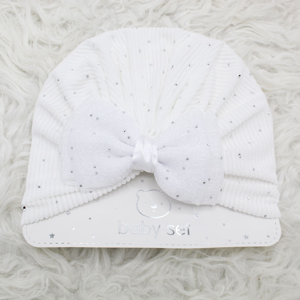 Imported 1 Pc Baby Kids Baby Summer Turban Cap Mix Colored Cute 3D Bow Children Hat for 0-2 Years