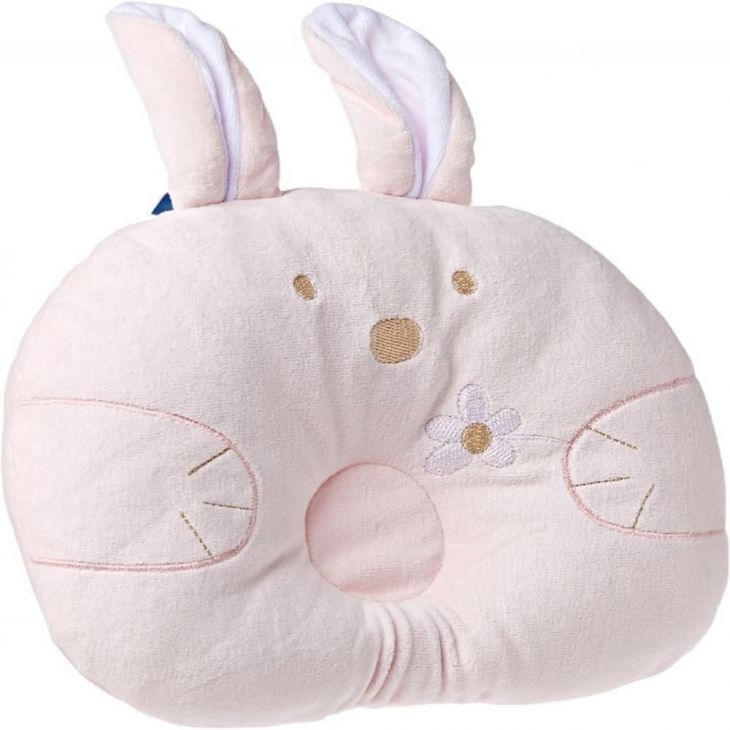Baby Infant Sleeping Positioner Prevent Flat Head Bunny Pillow for 1-3 Years Kids