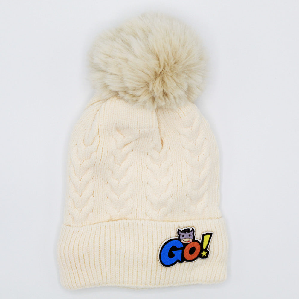 Imported Cute Go Winter Warm Pom Cap for 0-18 Months