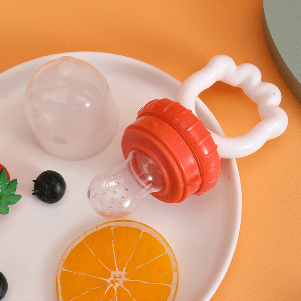 Imported Baby Fresh Fruit Pacifier Strawberry Shape Silicone Nipple Food Feeder