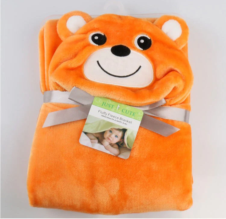 Baby Super Soft Cute 3D Character Hooded Baby AC Blanket