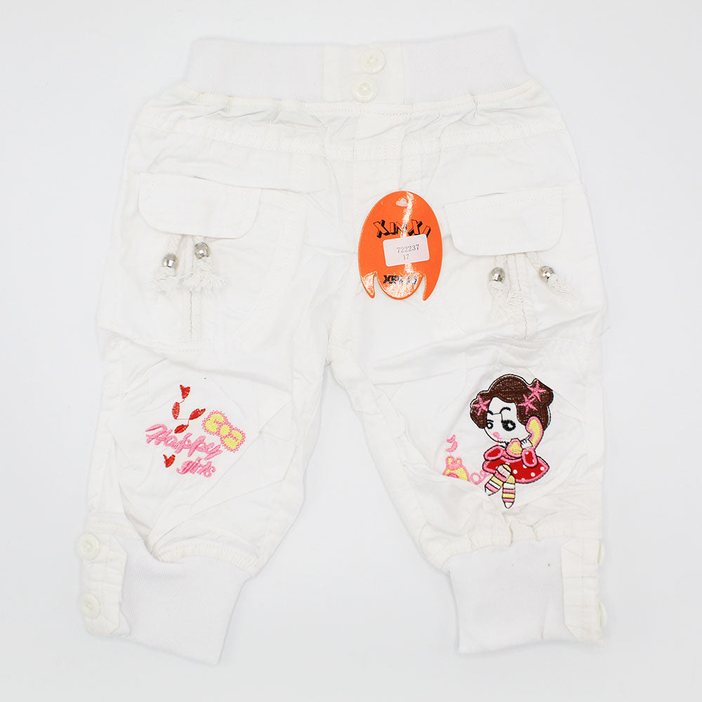 Imported Baby 3D Embroidered Doll Pants for 18 Months - 4 Years