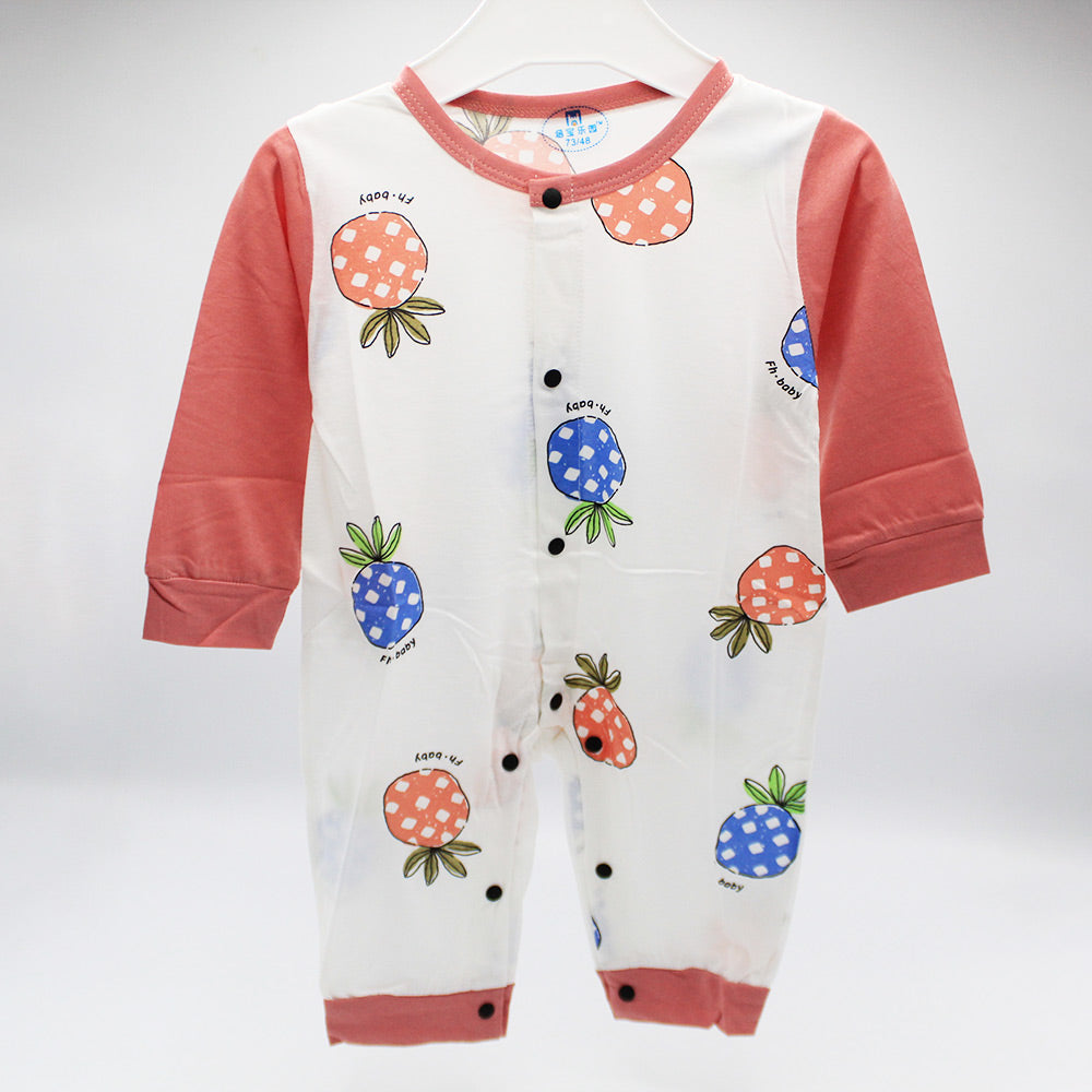 Imported Baby Full Sleeves Pineapple Romper for 6-18 Months