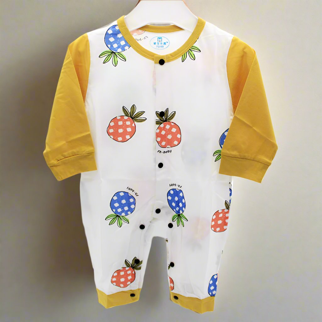 Imported Baby Full Sleeves Pineapple Romper for 6-18 Months