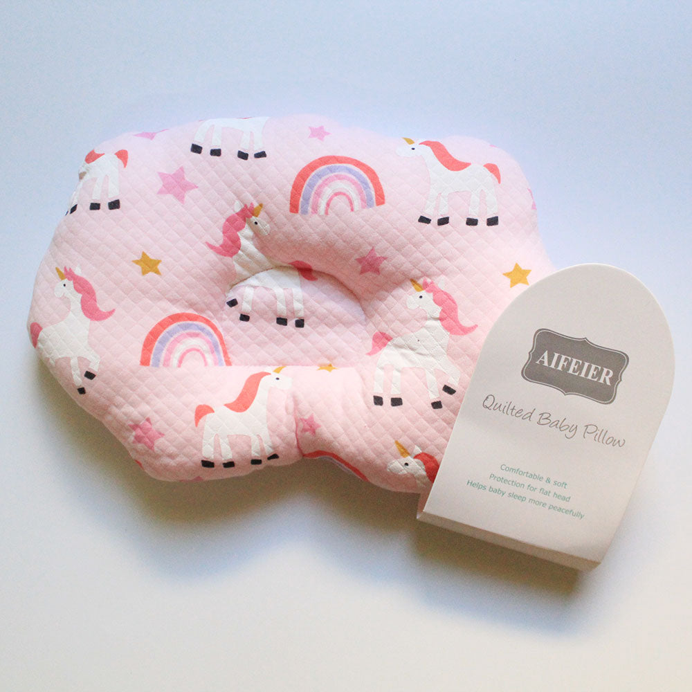 Imported Baby Headshaper Pillow with Embossed Embroidered Character