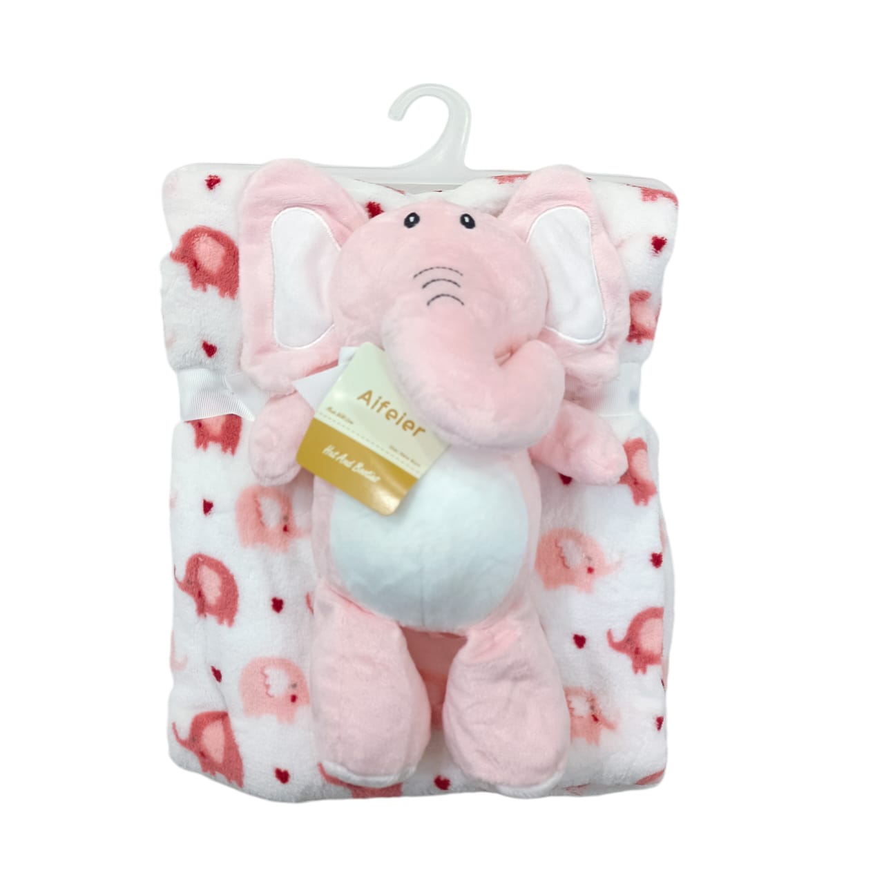 Imported Baby Super Soft Baby Blanket with 3D Plush Toy Gift Set