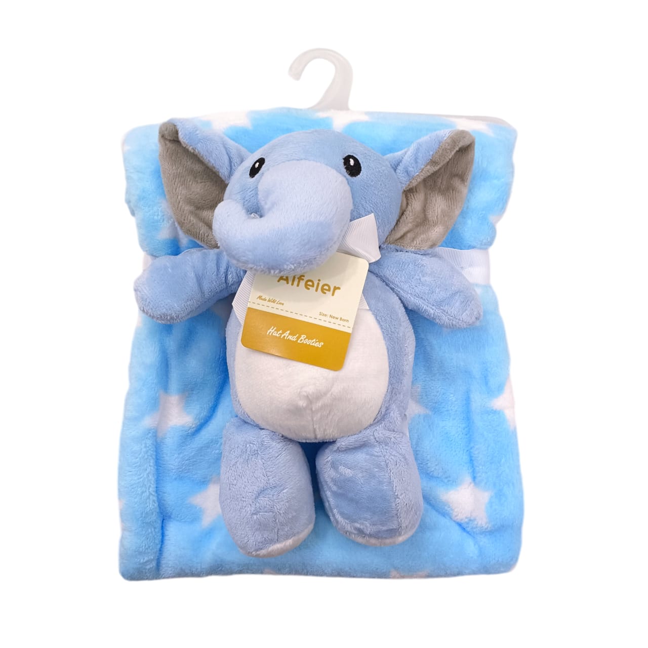 Imported Baby Super Soft Baby Blanket with 3D Plush Toy Gift Set