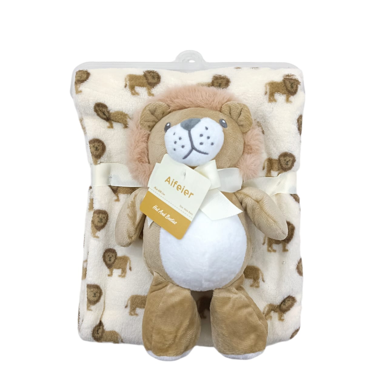 Imported Baby Super Soft Baby Blanket with 3D Plush Toy Gift Set