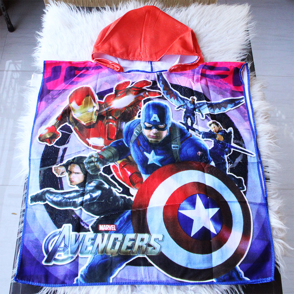 Imported Kids Soft Microfiber Towel for 1 to 7 Years Poncho Towels