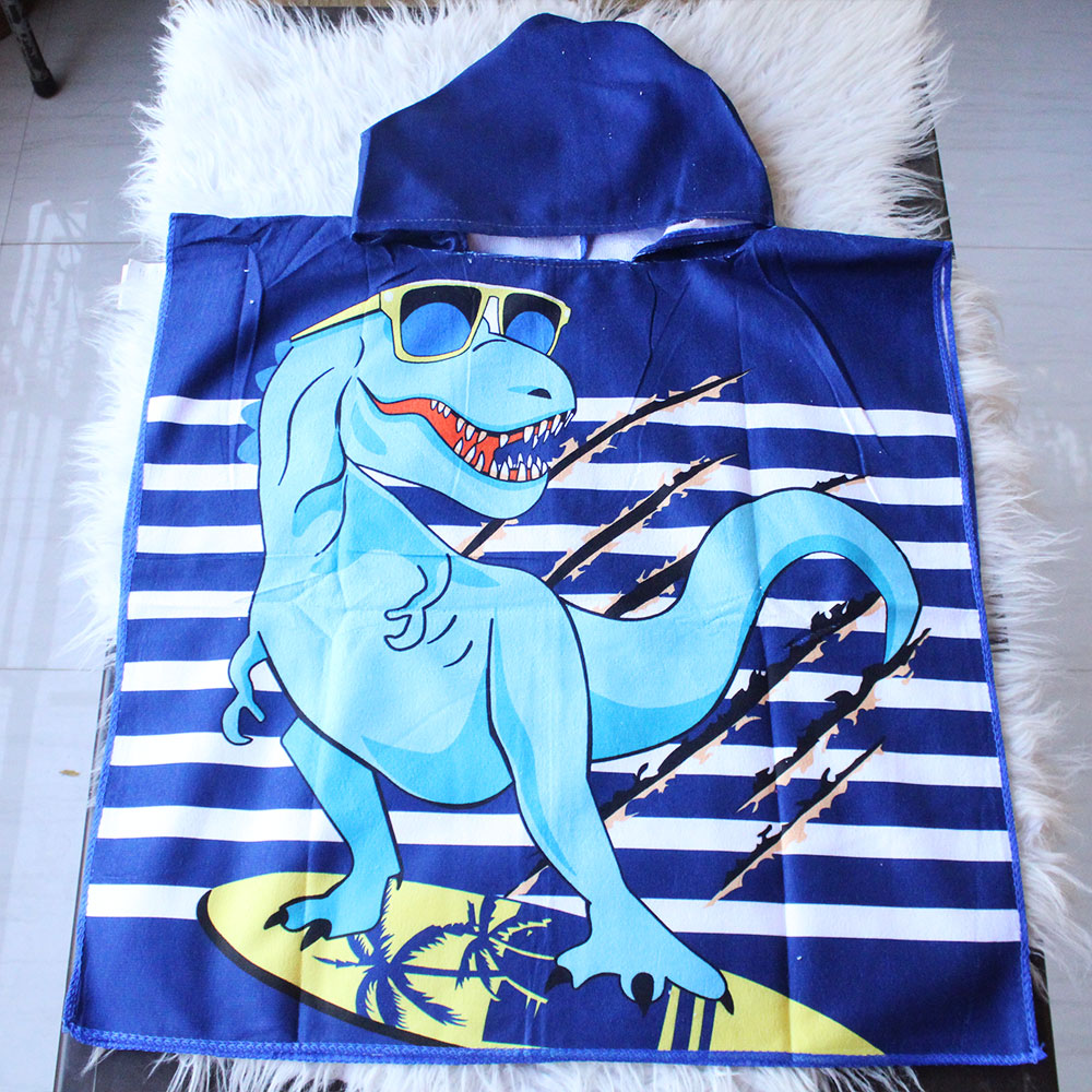 Imported Kids Soft Microfiber Towel for 1 to 7 Years Poncho Towels