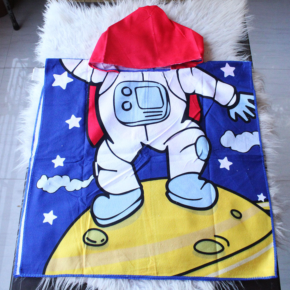 Imported Kids Soft Microfiber Towel for 1 to 7 Years Poncho Towels