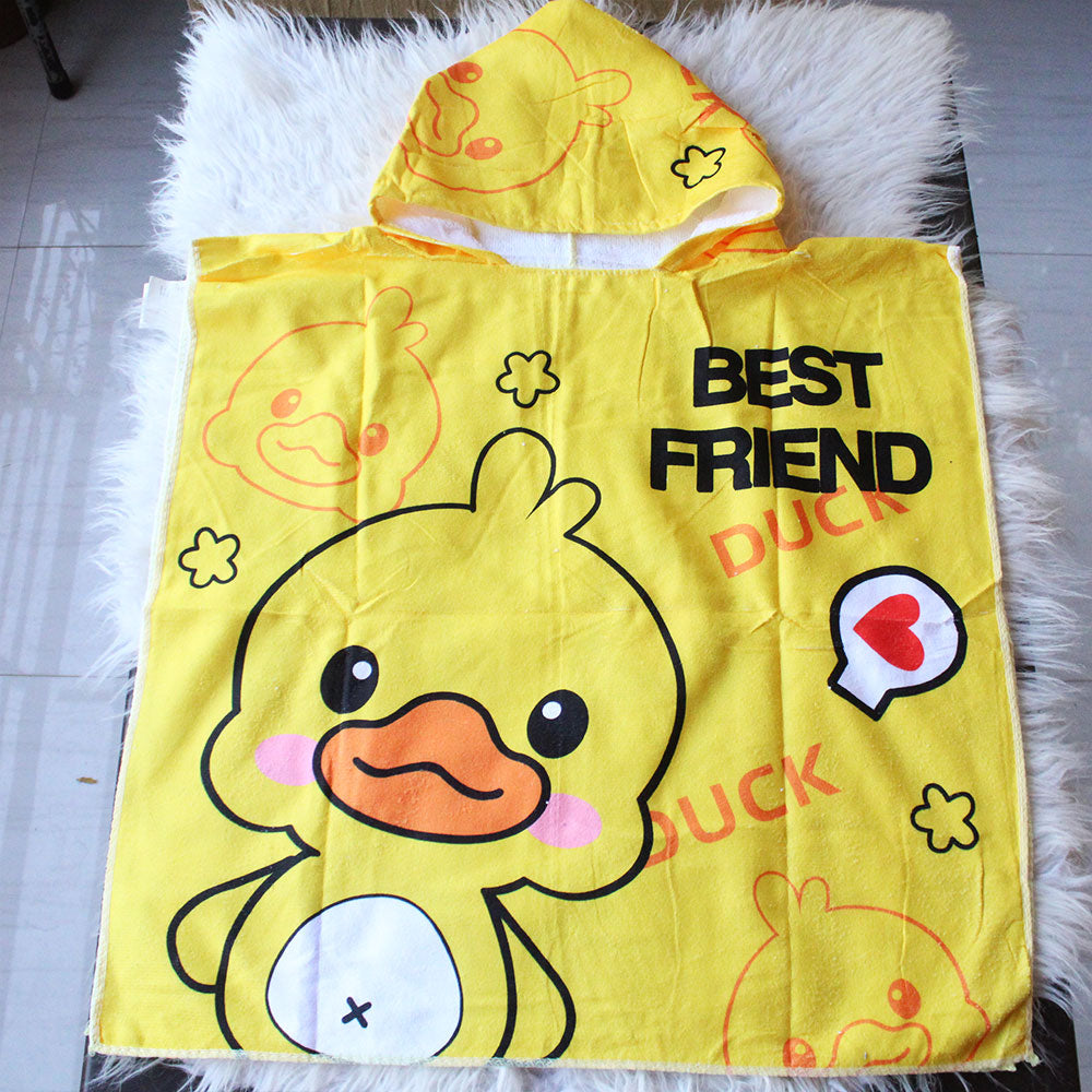 Imported Kids Soft Microfiber Towel for 1 to 7 Years Poncho Towels
