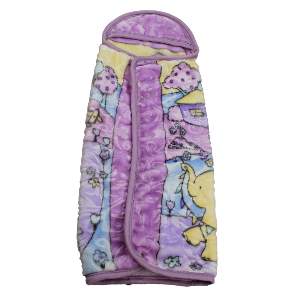 Super Soft Baby Carry Winter Blanket Embossed Swaddle Hood Warm Blanket for 0-3 Years