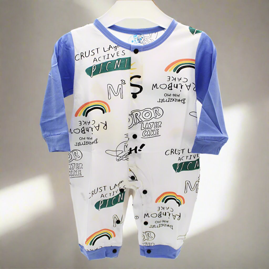 Imported Baby Full Sleeves Rainbow Romper for 6-18 Months