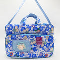 Baby Mother Diaper Bag Rectangle Shape Double Zipper Bag with Hand and Long Shoulder Strap