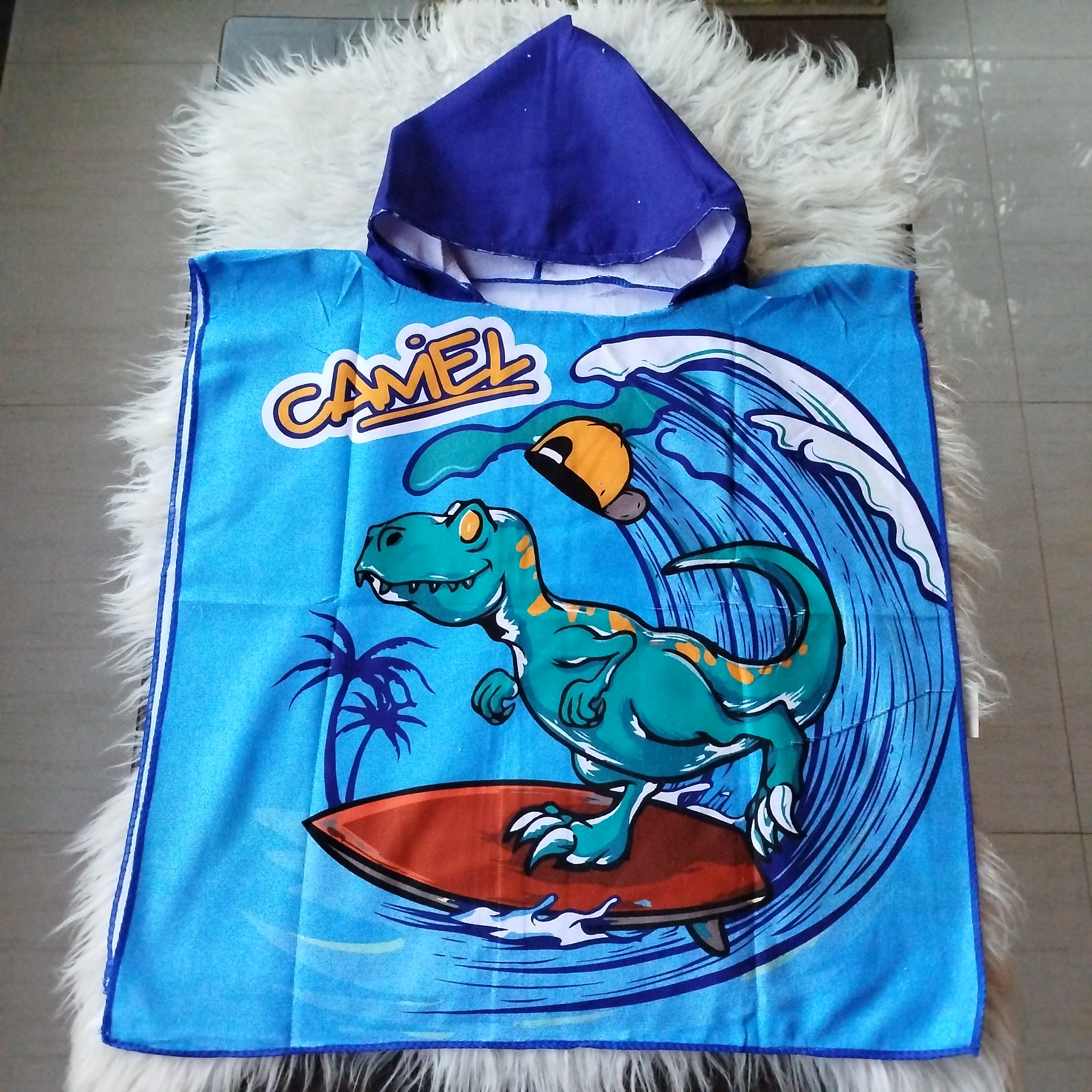 Imported Kids Soft Microfiber Towel for 1 to 7 Years Poncho Towels