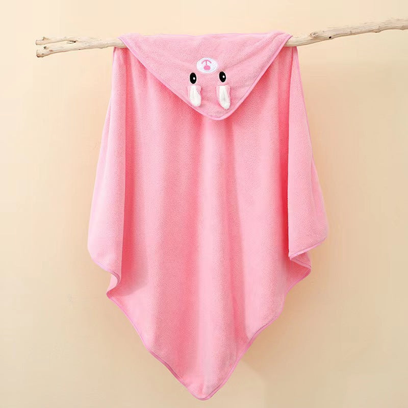 Imported Newborn Baby Cartoon Animal Baby Bath Towel With Hood for 0-12 Months