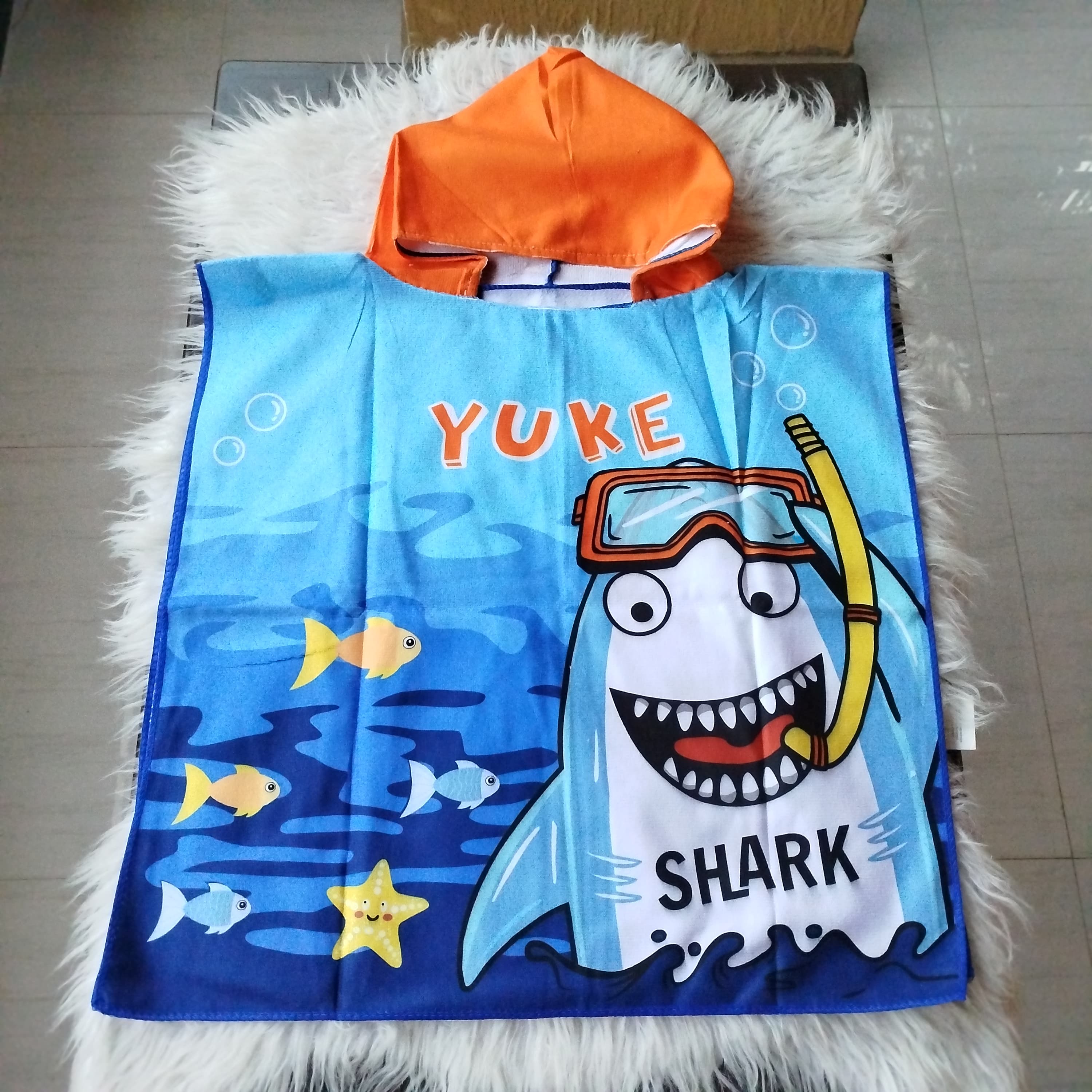 Imported Kids Soft Microfiber Towel for 1 to 7 Years Poncho Towels