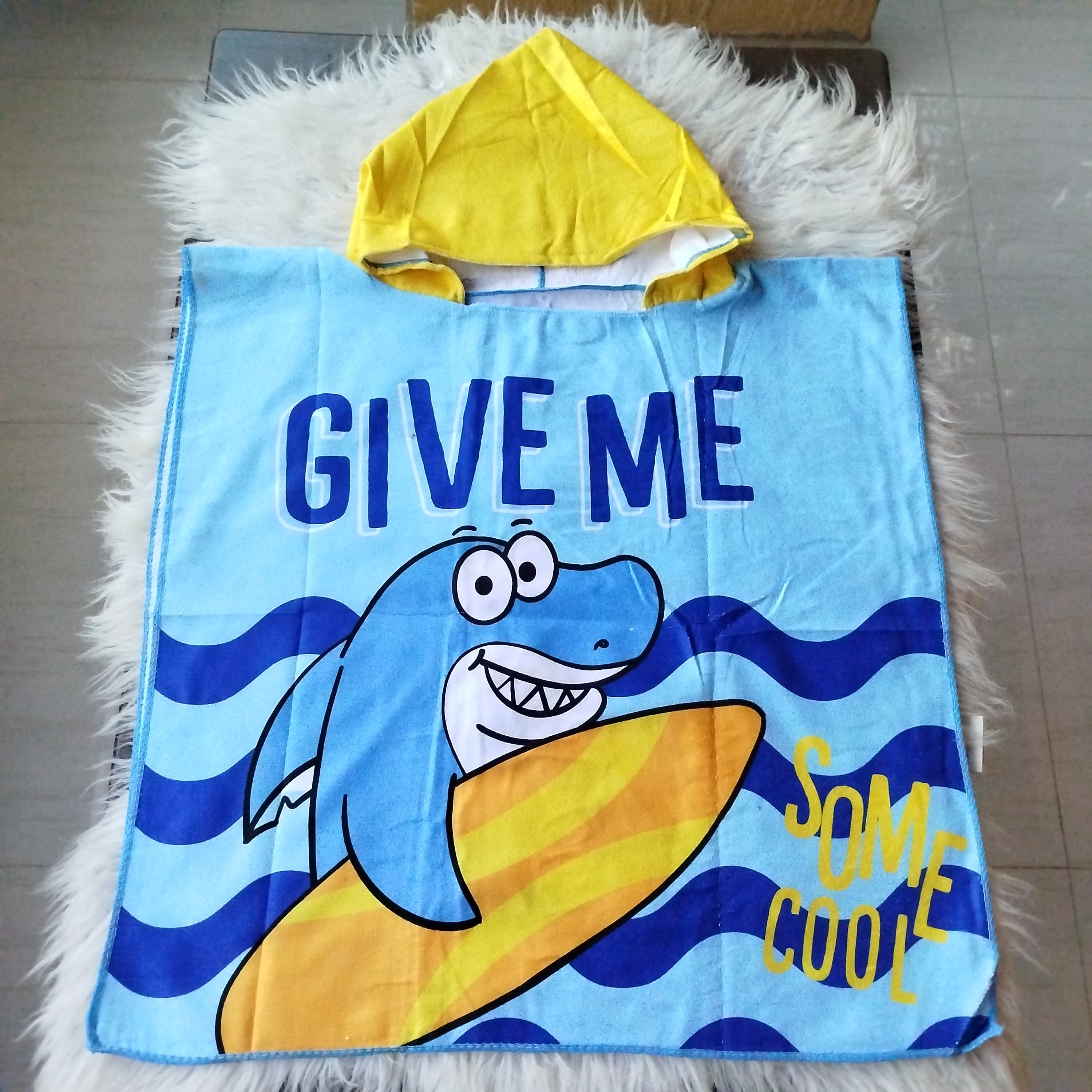 Imported Kids Soft Microfiber Towel for 1 to 7 Years Poncho Towels