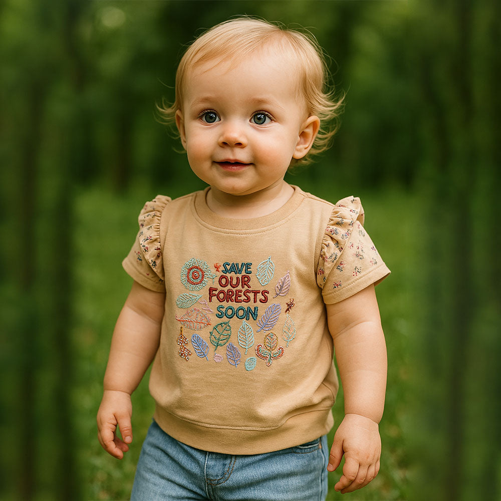 Baby Girl Stylish Embroidered Pullover Shirt for 9 Months - 3 Years