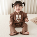 Imported Baby Girl Bowtie Winter Rabbit Wool Dress | Cute Stylish Bell Bottom Flapper Outfit (3–18 Months)