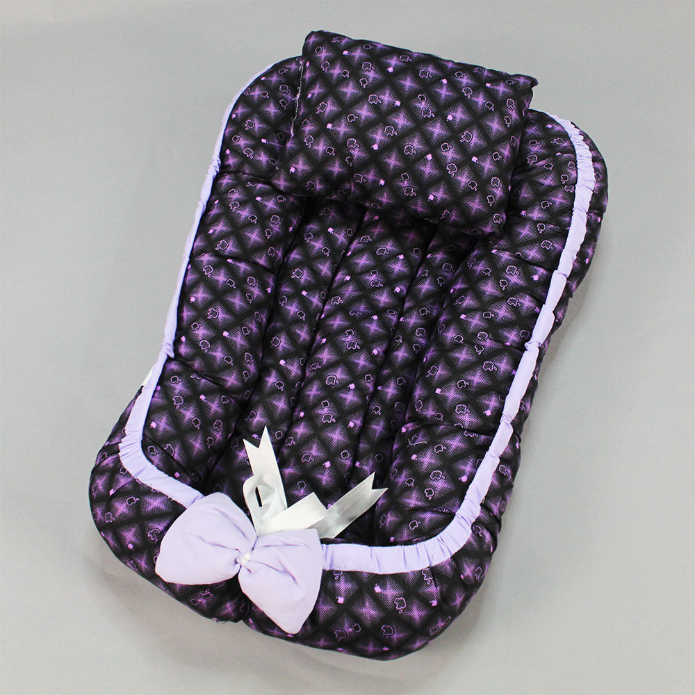 Cute Bow Super Soft Snuggle Baby Bed