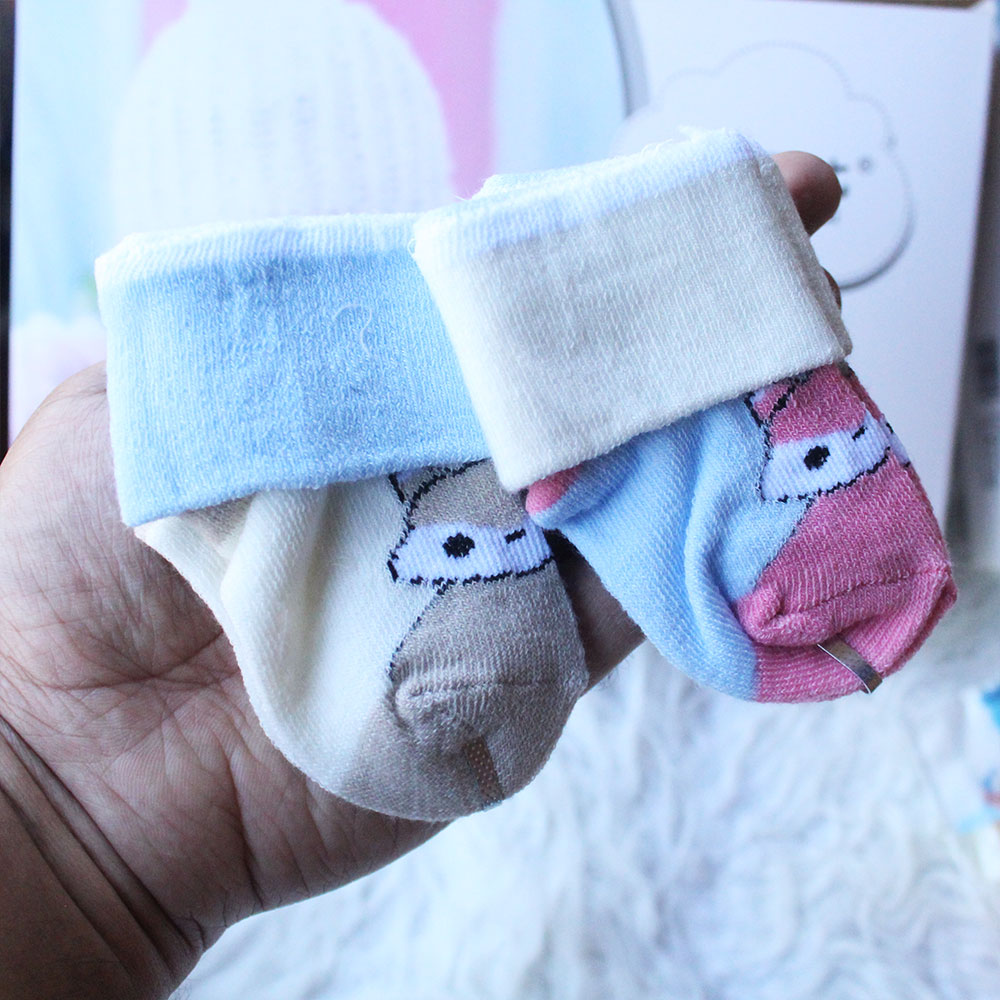 Imported Baby Cute 2 Pairs Socks for 0-3 Years