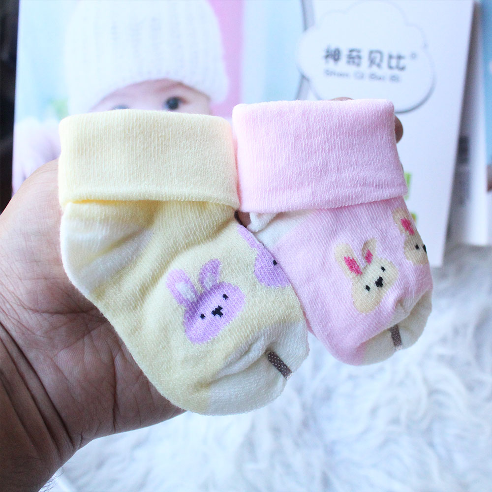 Imported Baby Cute 2 Pairs Socks for 0-3 Years