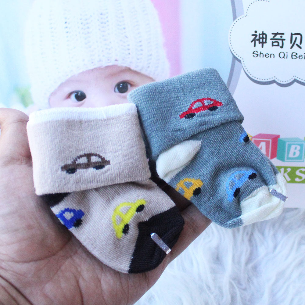 Imported Baby Cute 2 Pairs Socks for 0-3 Years