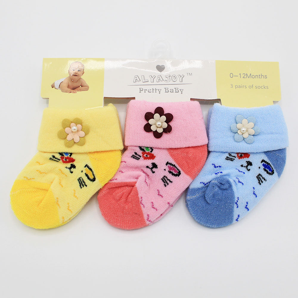 Imported 3 Pairs of Baby Socks For 0-12 Months