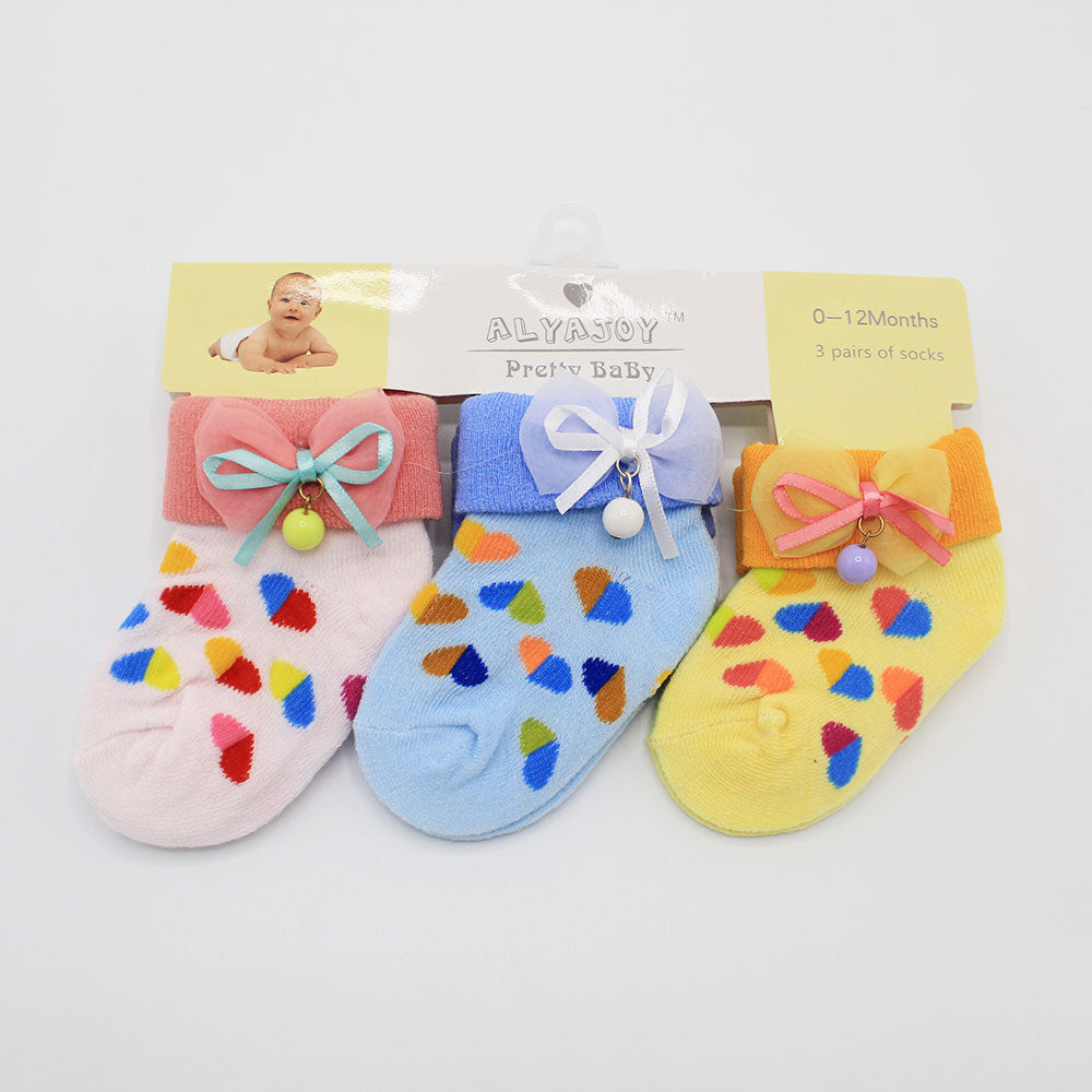 Imported 3 Pairs of Baby Socks For 0-12 Months