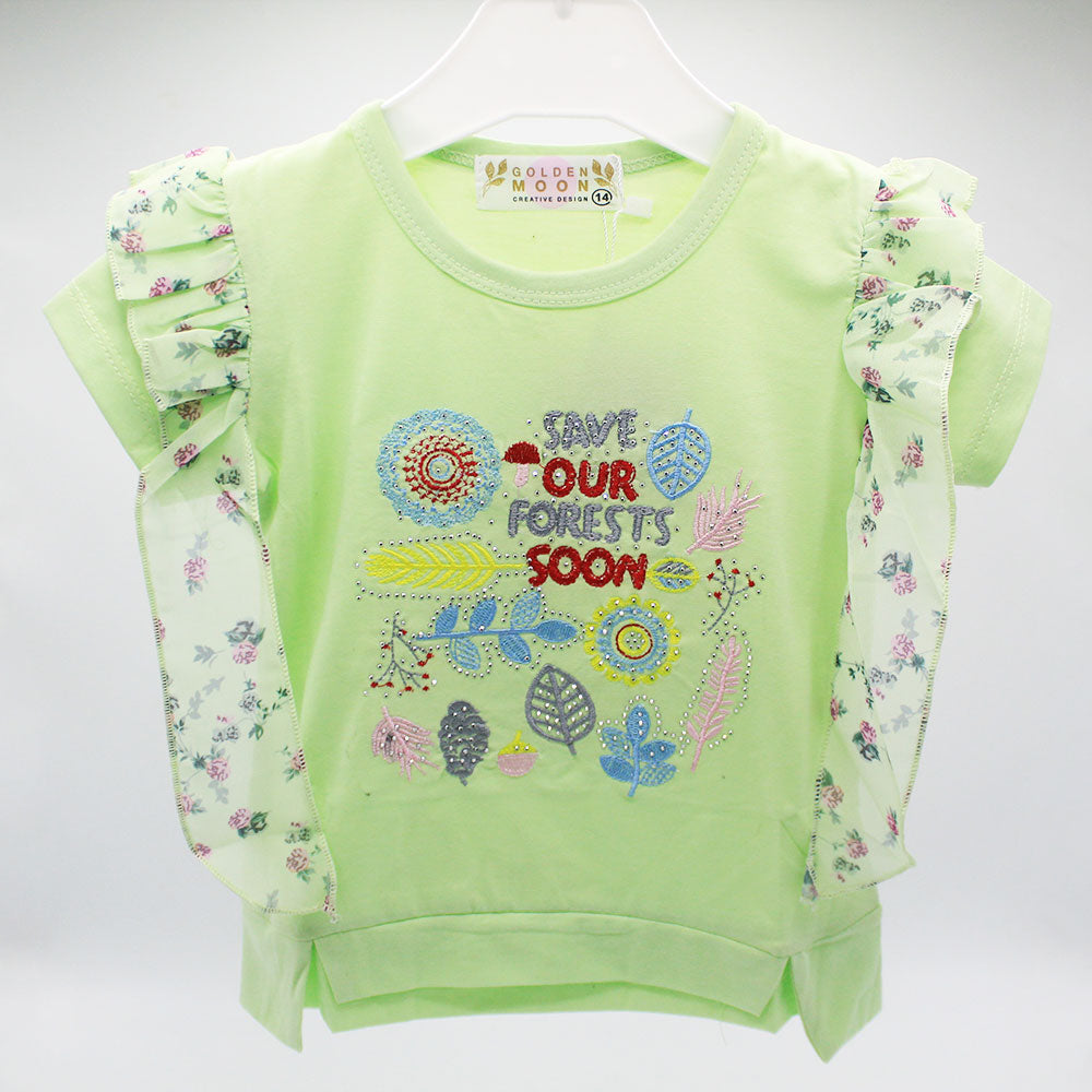 Baby Girl Stylish Embroidered Pullover Shirt for 9 Months - 3 Years