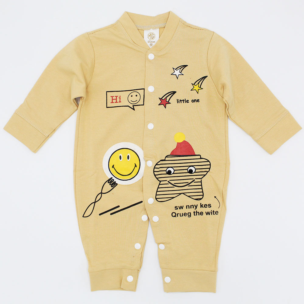 Newborn Baby Smiley Star Full Sleeves Romper for 0-6 Months