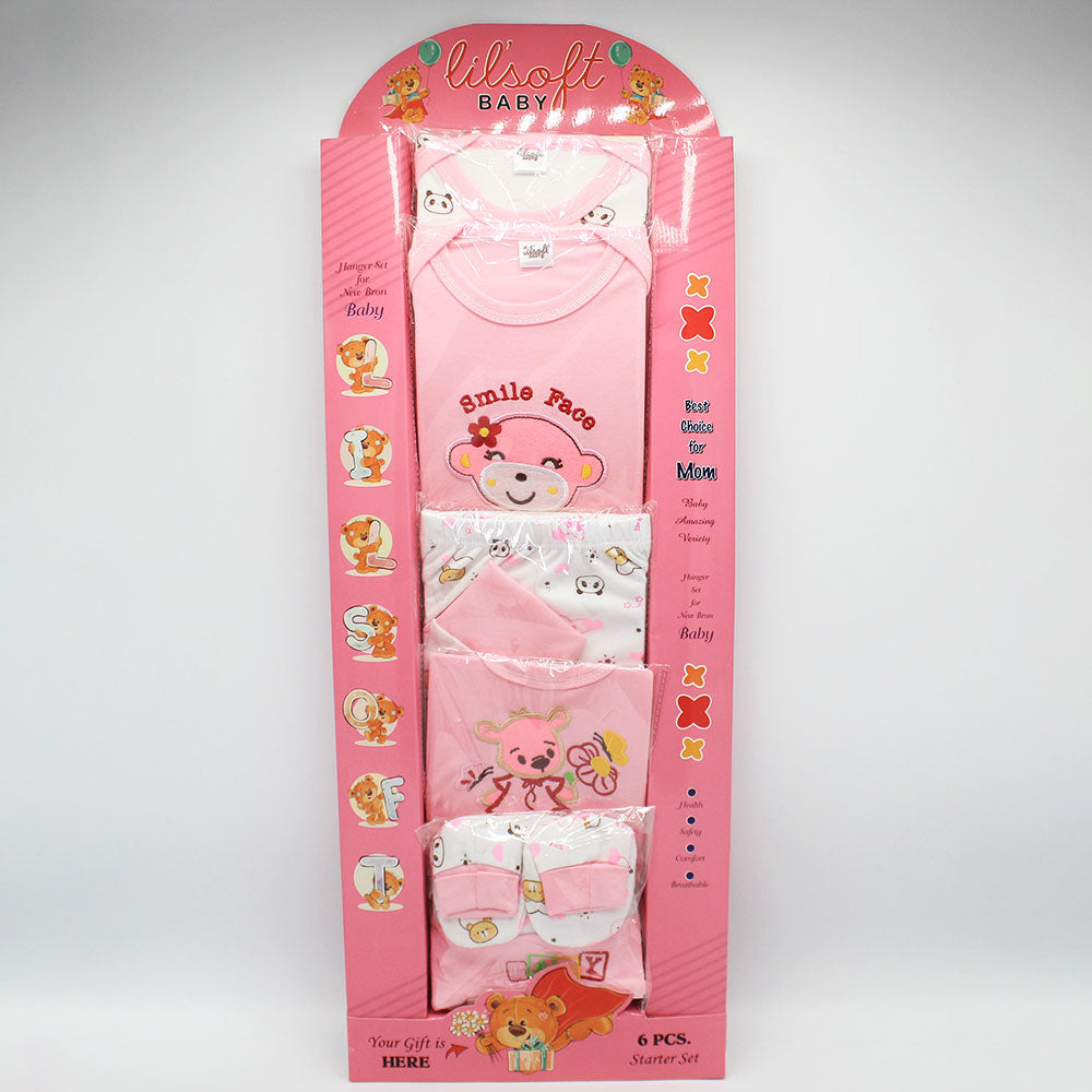 Imported Newborn Baby 6 Pcs Summer Starter Gift Set For 0-3 Months