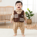 Imported Baby Boy Waistcoat Style Winter Dress | Rabbit Wool Warm Suit (6–24 Months)