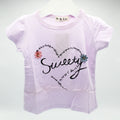 Baby Girl Sweety Flower Half Sleeve Pullover Shirt for 0-12 Months