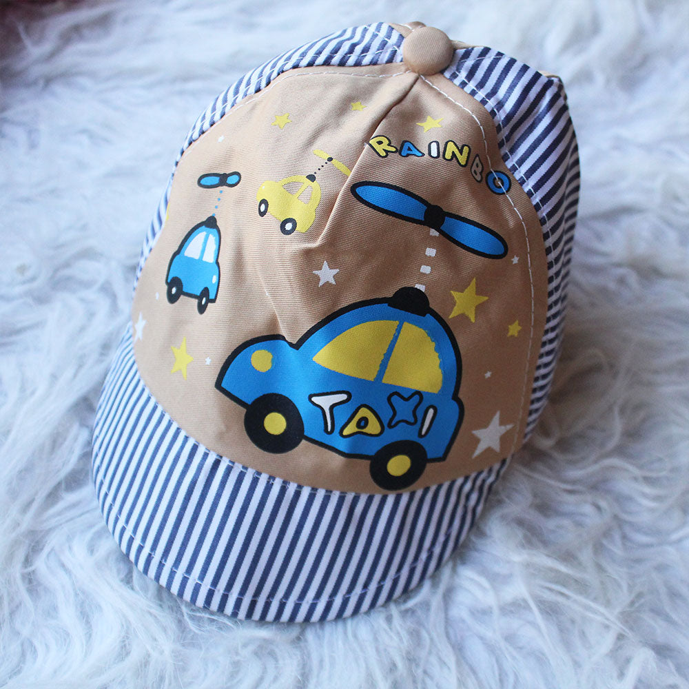 Baby Cute Kids Car Taxi Fancy Hat Elastic Cap for 0-12 Months