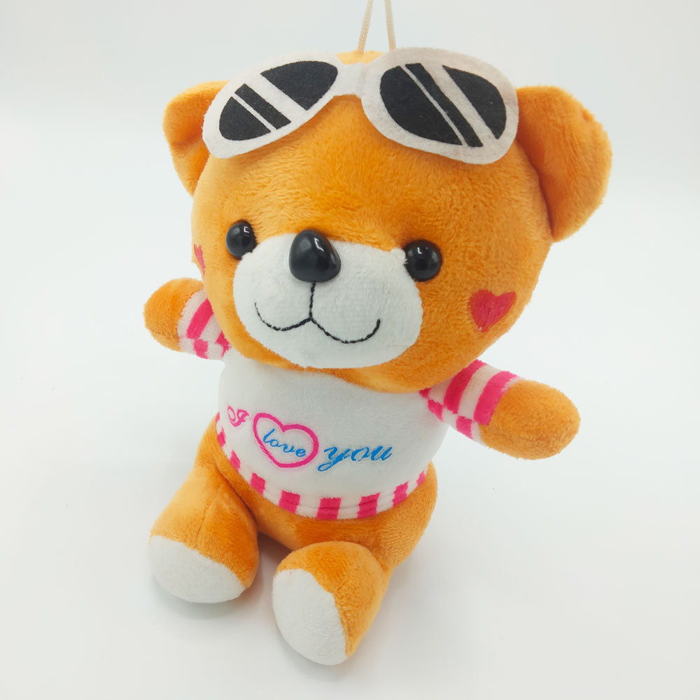 Super Soft Baby Bear With Glasses Stuffed Toy  - Brown