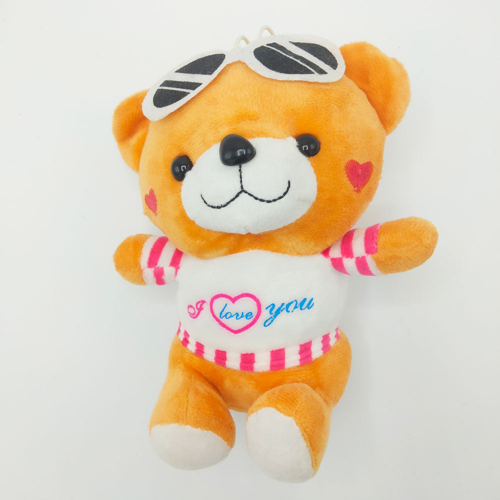 Super Soft Baby Bear With Glasses Stuffed Toy  - Brown